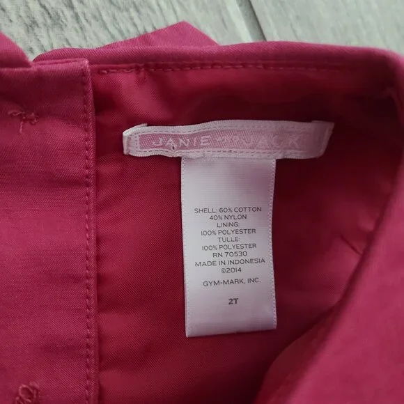 Janie and Jack Toddler Girls Fuchsia Tiered Sleeveless Dress Size 2T - Picture 11 of 11